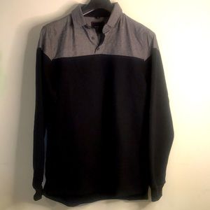 Sever Black Chambray Pullover Button Down